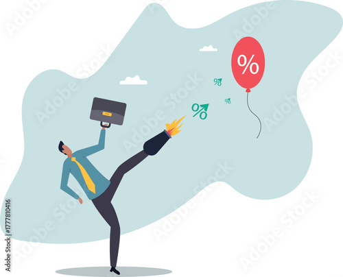 Inflation reduction act by FED, Federal Reserve and central bank to raise interest rate, monetary policy to control inflation,about a man and his life.