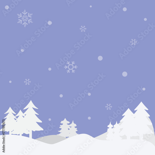 하얀색 눈이 내리고 있는 설산풍경