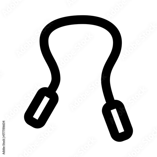 Jump Rope icon showing a person skipping with a rope for fitness, training, and dynamic exercise