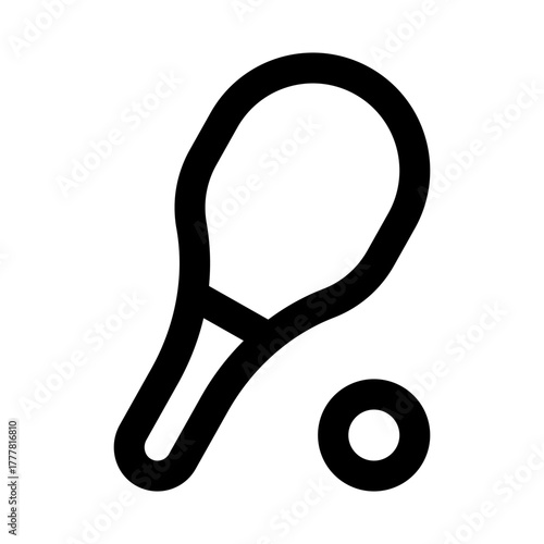 Tennis Racket and Ball icon showing a racket hitting a ball for fast-paced tennis sports action