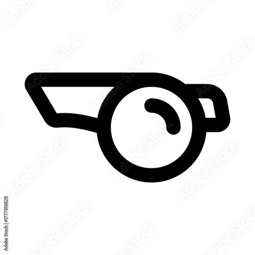 Whistle simple illustration representing signaling, sports, and authority in a modern creative style
