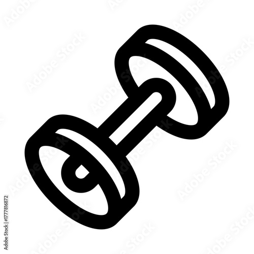 Dumbbell bold illustration emphasizing strength, fitness, and workout energy in a modern creative style
