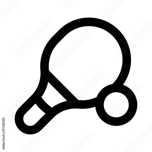Table Tennis, Ping Pong icon showing a paddle and ball in action for fast-paced sports gameplay