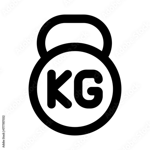 Kettle Bell Icon illustration showcasing strength training, fitness, and workout energy in a modern creative style