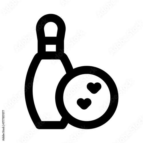 Bowling Pin and Ball vibrant illustration capturing fun, skill, and game excitement in a modern creative style