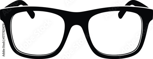 Black hipster glasses for fashion and style concept