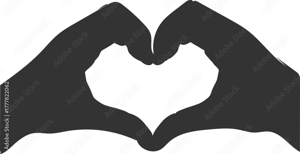 Obraz premium Hand heart shape for love and romance concept