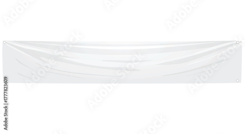White textile banners. vector illustration