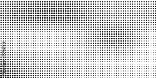 Set of halftone dots gradient pattern texture isolated on white background. Straight dotted spots using halftone circle dot raster texture. Vector blot half tone collection.