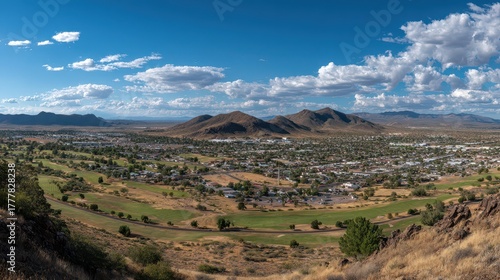 Kingman Arizona Landscape Panorama - Town with Skyline View