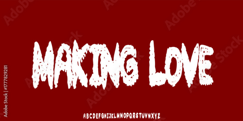 Creative alphabet font, decorative, handdrawing, abstract font, design for logo band, t-shirt, clothing, music, and fashion, Uppercase, Vector illustration