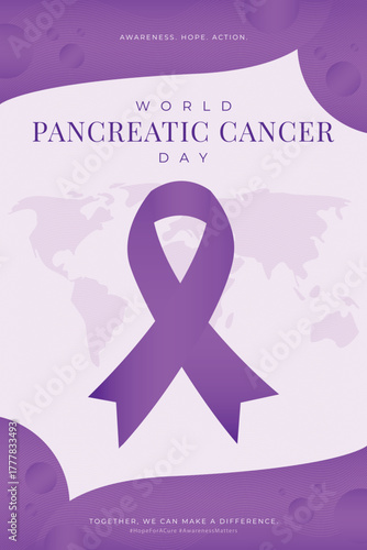 world pancreatic cancer day poster vector.
