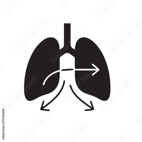 Minimal flat black and white icon. Grounding technique 