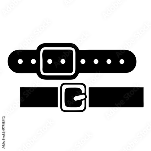 Two belt buckle icon icon
