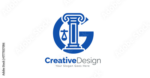 Letter G Law Logo Design for Legal Professionals. G Letter Law Logo Design Templates	