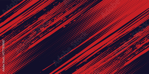 Halftone dots red and blue color pattern gradient grunge texture background. Dot pop art comic sport style vector illustration. grunge vector dots . eps 10