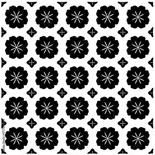 Black pattern.Seamless texture. Vector graphics for design, prints, decoration, cover, textile, digital wallpaper, web background, wrapping paper, clothing, fabric, packaging, cards.