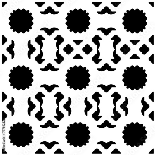 Black pattern.Seamless texture. Vector graphics for design, prints, decoration, cover, textile, digital wallpaper, web background, wrapping paper, clothing, fabric, packaging, cards.