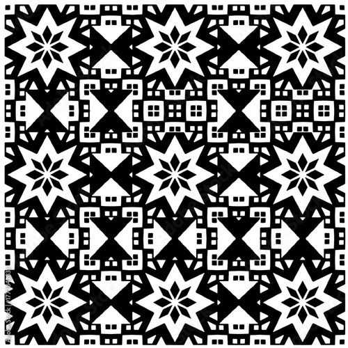 Black pattern.Seamless texture. Vector graphics for design, prints, decoration, cover, textile, digital wallpaper, web background, wrapping paper, clothing, fabric, packaging, cards.