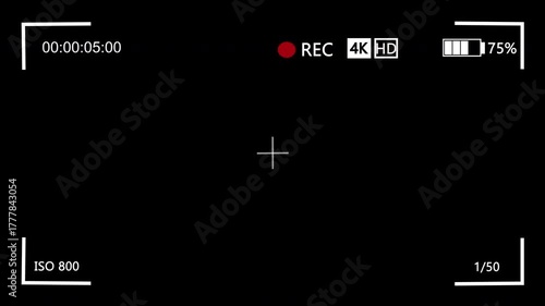 Digital camera viewfinder recording screen interface