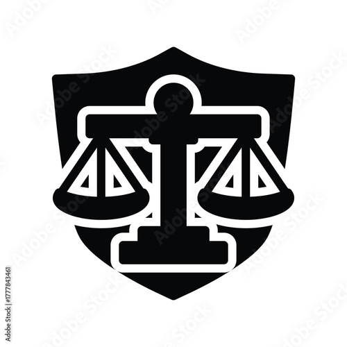 Law icon vector. justice illustration sign solid icon vector design good for web or mobile app