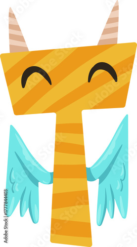 Cute monster alphabet for baby design with funny cartoon letters