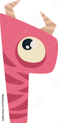 Cute monster alphabet for baby design with funny cartoon letters