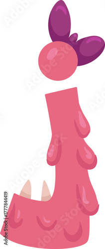 Cute monster alphabet for baby design with funny cartoon letters