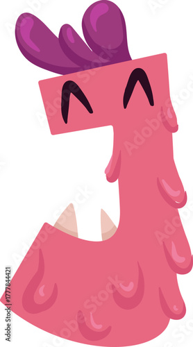 Cute monster alphabet for baby design with funny cartoon letters