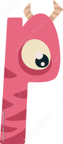 Cute monster alphabet for baby design with funny cartoon letters