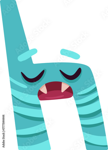 Cute monster alphabet for baby design with funny cartoon letters