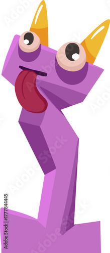 Cute monster alphabet for baby design with funny cartoon letters