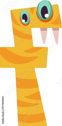 Cute monster alphabet for baby design with funny cartoon letters