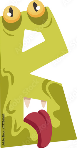 Cute monster alphabet for baby design with funny cartoon letters