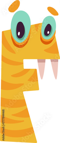 Cute monster alphabet for baby design with funny cartoon letters