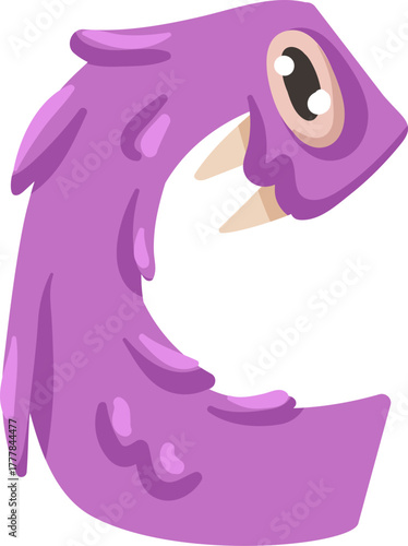 Cute monster alphabet for baby design with funny cartoon letters