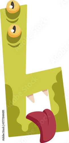 Cute monster alphabet for baby design with funny cartoon letters