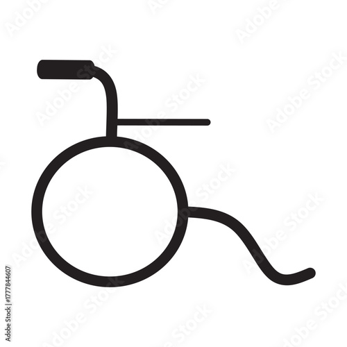 Wheelchair Icon Symbol Care Accessibility Assistance Disability Mobility Medical Health Equipment Support Graphic Design
