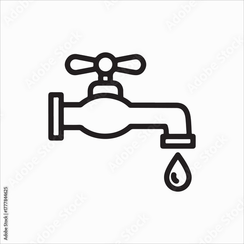 A dripping faucet, a symbol of wasted water and the importance of conservation