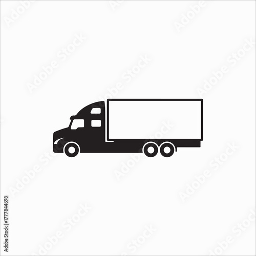 A semitruck, a symbol of transportation and commerce, carrying goods across the country