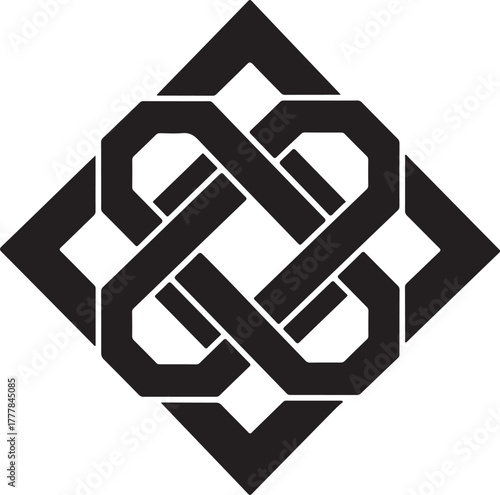 Intricate Interwoven Celtic Knot Design for Creative Use