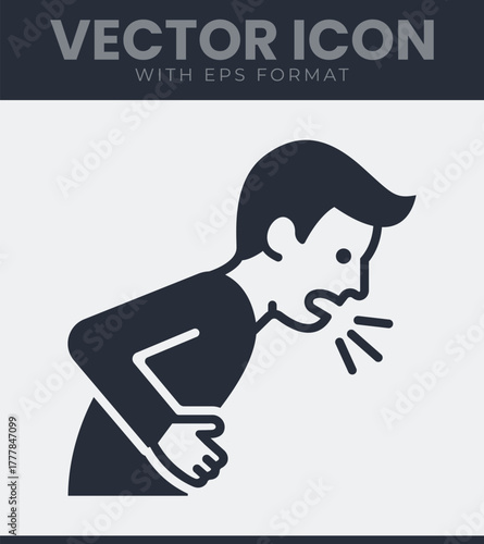 Human hand with skin condition icon showing rash, allergy, dermatitis, or disease symptoms on the skin surface.