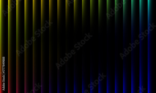 Abstract background with colorful vertical lines and black space in the center, creating a vibrant and modern design with a sense of depth and visual interest