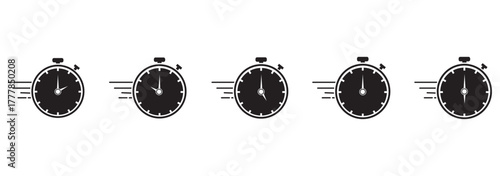 Clock icon set. Time icon vector. watch icon symbol. Vector illustration. EPS 10. 