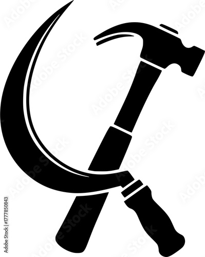 Sickles silhouette, Sickles, Sickles clipart, Sickle and hammer, Sickle and hammer silhouette set