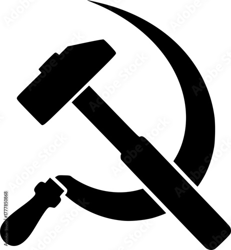 Sickles silhouette, Sickles, Sickles clipart, Sickle and hammer, Sickle and hammer silhouette set