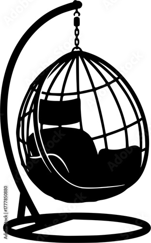 Egg chair silhouette, Egg chair, Hanging egg chair, Hanging egg chair silhouette, Outdoor egg chair, Outdoor egg chair silhouette