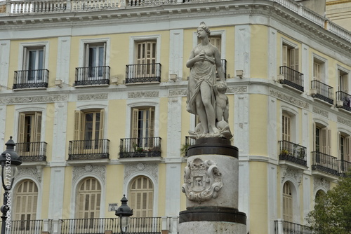Statue of the Mariblanca in the Puerta del Sol of Madrid