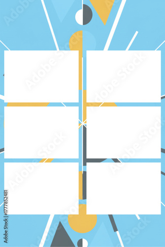 photobox frame photostrip polaroid photobooth template abstract