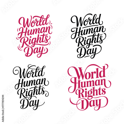 Human Rights Day Typography Design.
